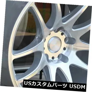 海外輸入ホイール 17x8.5 ESR SR08 SR8 5x112 30機械加工シルバーホイールリムセット（4） 17x8.5 ESR SR08 SR8 5x112 30 Machined Silver Wheels Rims Set(4) 【並行輸入品】