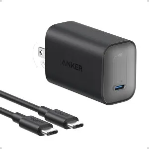 Anker Nano Charger (100W) with USB-C & USB-C ケーブル 【ケーブル付属/USB PD対応/PSE技術基準適合/折りたたみ式プラグ】MacBook Windows PC iPhone 15シリーズ iPad Galaxy S24シリーズ Android スマートフォン ノートPC