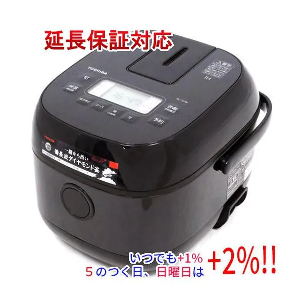 TOSHIBA IH炊飯器 3合炊き RC-5XW(K) ブラック