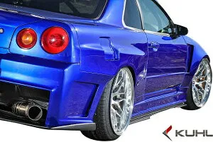 【M's】日産 R34 GT-R (1999y-2003y) Kuhl Racing オーバーフェンダーキット／／クールレーシング FRP SG エアロ ワイドフェンダー クール カスタム ニッサン NISSAN スカイライン GTR G-TR 未塗装