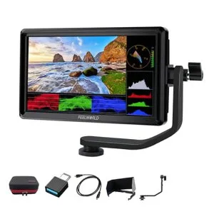 FEELWORLDS55V36インチフィールドモニター[4KHDMI]カスタム3DLUT【チルトアーム+収納ケース付き】1920x1080FHDIPSパネル1000:1コントラスト比160°広視野角