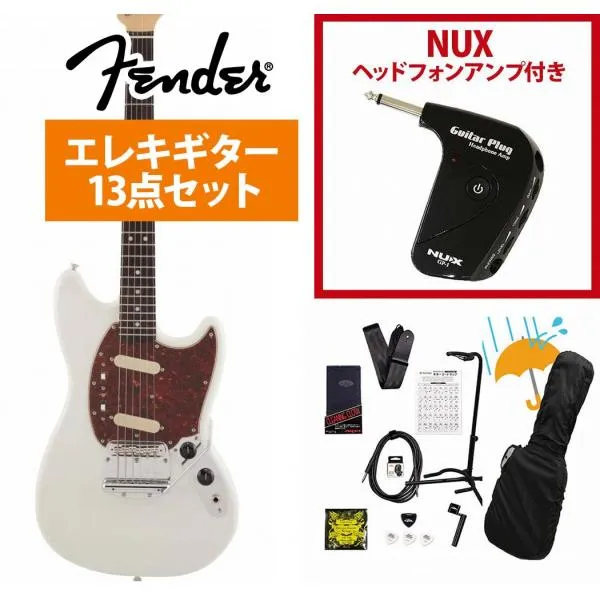 Fender / Made in Japan Traditional 60s Mustang Rosewood FB Olympic White GP-1アンプ付属エレキギター初心者セットR(YRK)
