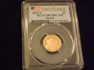 2025-S 1 C ペニー ファーストストライク PCGS PR 70