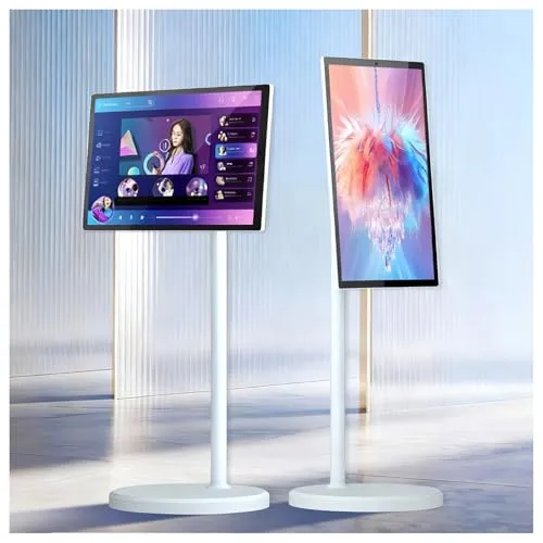 4+64gb/8+128gb モバイルスマートタッチスクリーン、360°回転、リモコン付き、8mp/13mp カメラ付き 1080p/4k ポータブルモニター 8000/13500/15000mah バッテリー(24in,8+128GB(1080P))