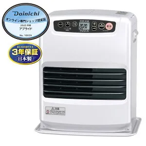 ダイニチ 石油ファンヒーター木造9畳コンクリート12畳 FW-3225NC(W) ムーンホワイト ワンタッチ汚れんキャップ搭載の小型スタンダードモデル 在庫処分 【キャンセル不可・北海道沖縄離島配送