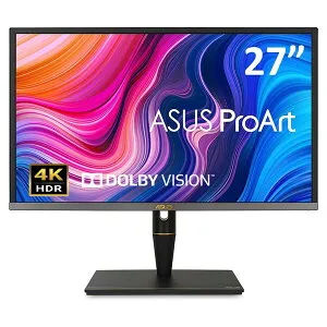 ASUS｜エイスース クリエイター液晶ディスプレイ(27型/IPS/4K UHD 3840x2160/60Hz/5ms/HDR1000/HDMI2.0/DP1.2/USB Type-C/VESA/PIP・PBP対応/3年保証)(ブラック) ProArt PA27UCX