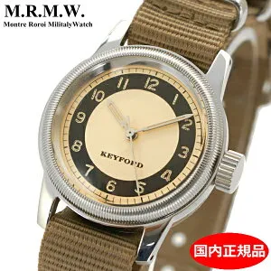 【クリーナープレゼント】 M.R.M.W. モントルロロイ KEYFORD タキシード ウォッチ ゴールドコッパー字盤 腕時計 ナイロンNATOベルト ベージュ TUXEDO WATCH COPP NATO【国内正規品】