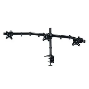 ☆サンワサプライ モニターアーム 3画面・横並び ブラック CR-LAC312BK