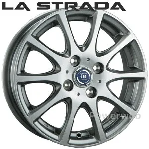 LA STRADA TIRADO ETA 13インチ 5.00B PCD:100 穴数:4 inset:35 ハイライトシルバー LETA350C35HS ラ ストラーダ ティラード イータ 阿部商会 [ホイール4本セット]