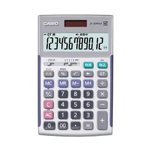 【送料無料】カシオ 本格実務電卓 12桁ジャストタイプ シルバー JS-20WKA-SR-N 1台