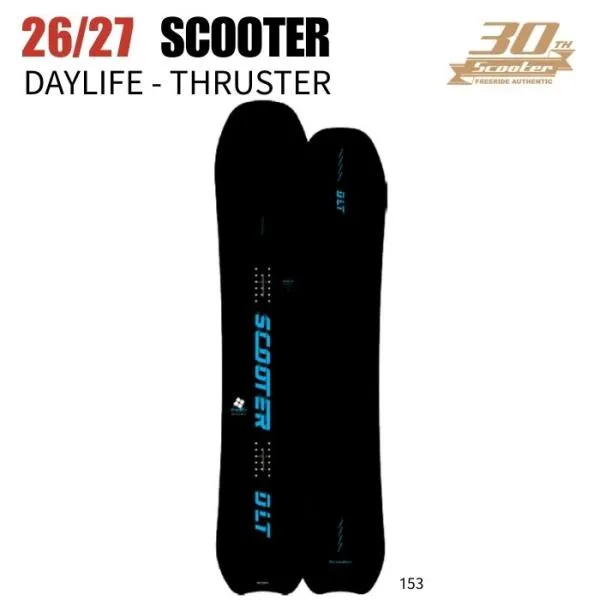 2027 SCOOTER スクーター DAYLIFE-THRUSTER 30TH デイライフ スラスター 26-27 ボード板 スノーボード
