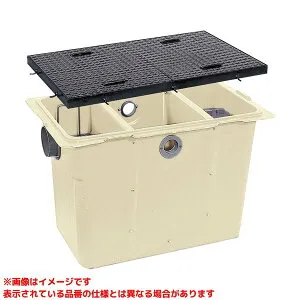 【GT-N562P T-2SUS蓋付】 《TKF》 マエザワ グリーストラップ FRP製グリーストラップ パイプ流入埋設型 GT-NP ωε1