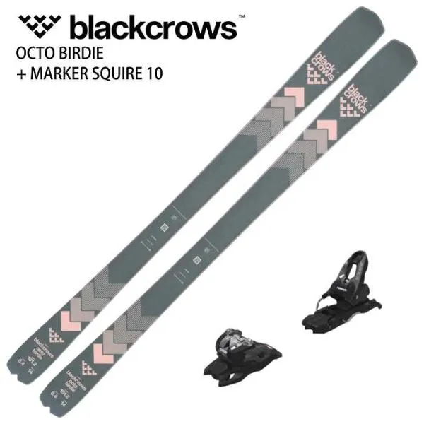 [スキー2点セット]ブラッククロウズ スキー板 2025 BLACK CROWS OCTO BIRDIE + MARKER SQUIRE 10 オールラウンド ビンディングセット 24-25ST