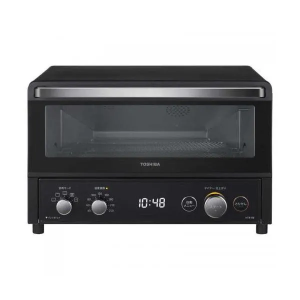 東芝 TOSHIBA オーブントースーター1300W ブラック HTR-R8(K) 〈HTRR8-K〉