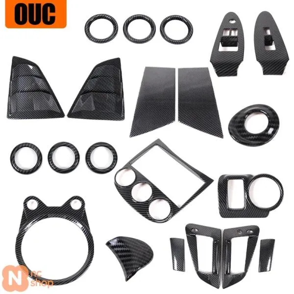 【並行輸入品】ABS カーボンインテリアキット 日産 370Z Z34 2009-2020 カーダッシュボードコンソールギアシフトパネル装飾カバートリムステッカー
