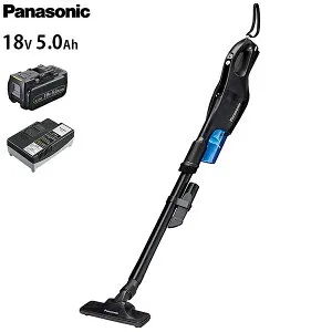 パナソニック 工事用 充電サイクロン式 クリーナー 18V 5.0Ah 電池セット 黒 EZ37A5LJ1G-B [Panasonic クリーナー ハンディ スティック 掃除機]