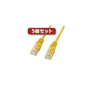 5個セット サンワサプライ カテゴリ6UTPLANケーブル LA-Y6-15YX5 (代引不可)