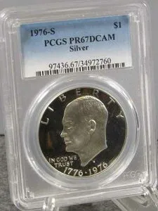 1976年 S アイゼンハワー 銀貨 プルーフコイン PCGS PR 67 DCAM (72760)