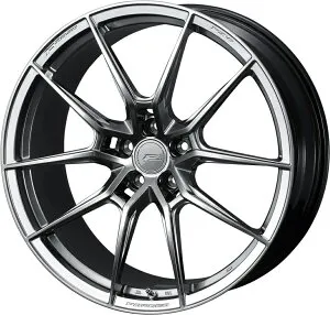 21インチ 5H112 9.0J 9J+38 5穴 ウェッズ エフゼロ エフゼットシックス ホイール 4本 ダイヤモンドブラック WEDS F ZERO FZ-6