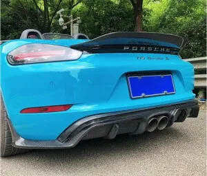 リアル カーボンファイバー リア ウイング トランク リップ スポイラー 適用: ポルシェ/PORSCHE 718 ケイマン/ボクスター 2016 2017 2018 2019 718 ケイマン・718 ボクスター AL-OO-3048 AL Exterior parts for cars