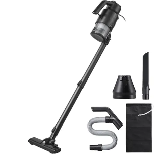 TWINBIRD(ツインバード) 掃除機 コード式 ハンディクリーナー サイクロン式 強力吸引 アタッチメント ブロワー ラクステ 3WAY スティック ブラック 黒 EHC-EB54B