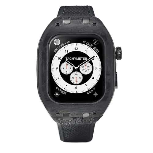 [HUMBLE RICH] ユニセックス Apple Watchケース ハンブルリッチ スポーツ WBB0290-015 Apple watch シリーズ 9,8,7対応 ブラック ステンレススチール／カーボン [並行輸入品]