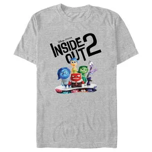 アニメキャラクター レディース トップス Tシャツ グラフィック Licensed Character Men's Inside Out 2 Brand-new Emotions Graphic Tee Athletic Heather ヘザー