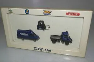 【送料無料】ホビー 模型車 車 レーシングカー セットボックスwiking h0 187 99023 thw 3er set gabelstabler, unimog et iveco neuf dans sa boite eh4936