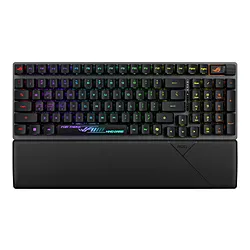 ASUS(エイスース) ゲーミングキーボード＋リストレスト ROG Strix Scope II 96 RX Wireless(英語配列) ブラック STRIX/SCOPE2/96/RX/WL/BK/RD ［有線・ワイヤレス /Bluetooth・USB］