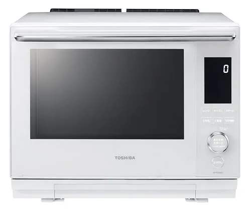 TOSHIBA(東芝) スチームオーブンレンジ 石窯ドーム 30L ER-YD3000(W) グランホワイト 2段調理 300℃ おまかせ焼き フラットテーブル 電子レンジ 簡単操作 簡単料理 時短 お手軽メニュー 簡単お手入れ