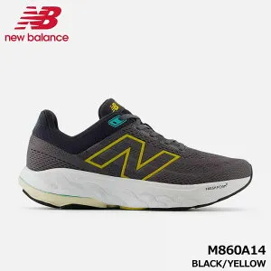 ニューバランス M860A14 Fresh Foam X 860 v14 シューズ BLACK/YELLOW ウイズ2E/4E メンズ ジョギング ウォーキング ジム new balance 20p