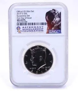 2019-D NGC MS69PL ケネディ ハーフコイン ロケットシップ 宇宙飛行士 ASF FDI MS69 プルーフ