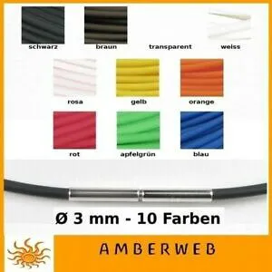 【送料無料】ジュエリー・アクセサリー ラバーカラーネックレスシルバーcaoutchouc collier 3 mm collier avec 925er argent, baionnette, tous longueurs