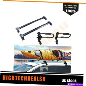 クロスバー 2002年から2006年のホンダCRV CR-V貨物のブラックルーフラッククロスバー+屋上カヤックラック Black Roof Rack Cross Bar+ Rooftop Kayak Rack For 2002-2006 Honda CRV CR-V Cargo【並行輸入品】