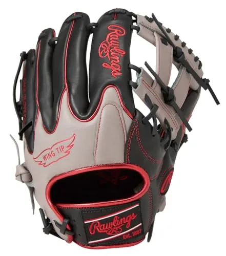ローリングス(Rawlings) ソフトボール用 グローブ HYPER TECH COLORS オールラウンド用 GS6HTC565W ブラック/グレー 11.75インチ ※右投用