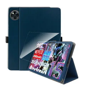 For DOOGEE U11 Pro/U11/Headwolf Wpad7 ケース フィルム セット 11インチ スタンド 全面保護 角度調整 キズ防止 軽量 タブレット 上質PUレザー カバー タブレット用アクセサリー Sediven 保護ケース ガラ