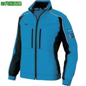 ■アイトス エコプロダクト長袖ブルゾン アクアブルーXブラック 6L〔品番:AZ91010066L〕【3382002:0】[送料別途見積り][掲外取寄][店頭受取不可]