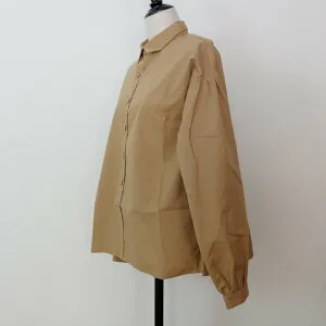 【SALE セール】the last flower of the afternoon | 秋霧の classic shirt (beige) | トップス【送料無料 ザラストフラワーオブジアフタヌーン レディース きれいめ】