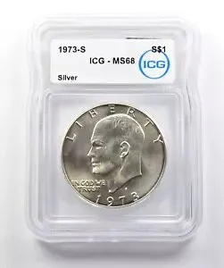 1973-S アイゼンハワー ドル シルバー MS68 ICG *8348