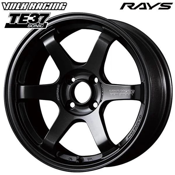 RAYS レイズ ボルクレーシング TE37 SONIC 16インチ 6.5J 4H100 +48 MM アルミホイール単品 4本セット 送料無料