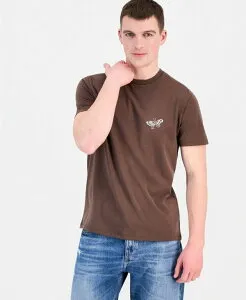 ゲス メンズ トップス Tシャツ GUESS Men's Paradise Butterfly T-Shirt COARSE BROWN MULTI ブラウン