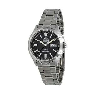 オリエント 腕時計 スリースター 3スター オートマチック 自動巻き メンズ 男性用 ORIENT RA-AB0F07N 時計 ウォッチ Orient RA-AB0F07B Men's Stainless Steel 3 Star Black Dial Luminous Index Day Date Automatic Watch