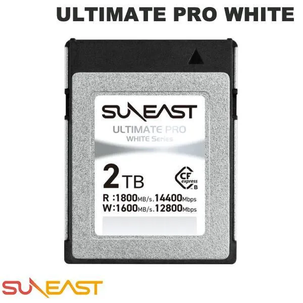 SUNEAST サンイースト 2TB ULTIMATE PRO WHITE Series CFexpress Type B Card PCIe Gen3 x2 R:1800MB/s W:1600MB/s SE-CFXB002TW1800