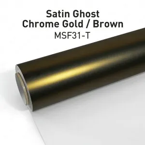 KKVINYL カーラッピングフィルム Satin Ghost Chrome Gold/Brown MSF31-T (1.52mx18m)