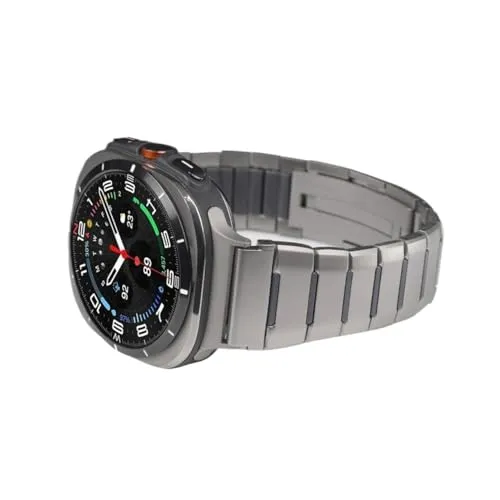 [PLYYQZM] ステンレスバンド。に合う Sam Su ng Watch 8 40 44mm 8Classic 46mm，に合う Galaxy Ultra 47 mm金属ビジネスベルト、Correaブレスレット交換に適している(Titanium gra