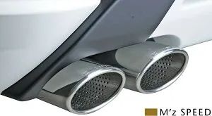 【M’s】 日産 T32 エクストレイル 後期 (2017/6-2020/9) M'z SPEED LUV LINE エキゾーストシステム 左右4本出し マフラー (MZ55) エムズスピード エアロ用 外装 パーツ カスタム NISSAN ニッサン X-TRAIL 20X 20S