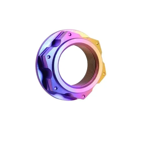 互換性がありますTAIMEILI チタン合金ナット M22/M24/M28 P1.0、オートバイマルチパネルファスナーナットに対応(Candy color,M24 p1.0)