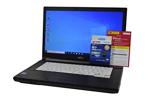 【整備済み品】 2017年製 富士通 LIFEBOOK A576 第6世代 Skylake Celeron 3855U ノートパソコン Office 搭載 8GB/SSD256GB/DVDマルチ/Windows 10 (整備済み品)