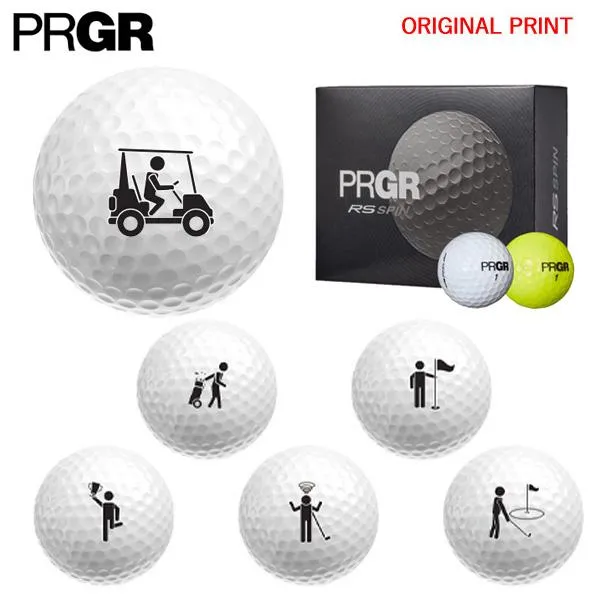 【オリジナルマークプリントボール(納期2-3営業日)】プロギア アールエス スピン(RS-SPIN) 1ダース(12球) ピクトグラム[オウンネーム(マーク)]