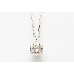 PDA-1504PT Courage Ailes [ネックレス 天然ダイヤモンド ブラウンダイヤ Pt850 Pt900 プラチナ 0.2ctup 一粒ダイヤ シャンパン ペンダント (結婚記念日 誕生日 華奢 シンプル 6本爪)] メーカー直送